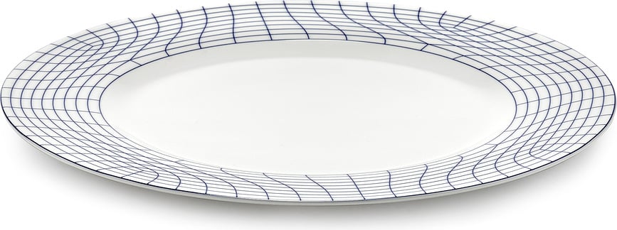 Nido 02 Πιάτο Φαγητού, 29 εκ., λευκό-μπλε