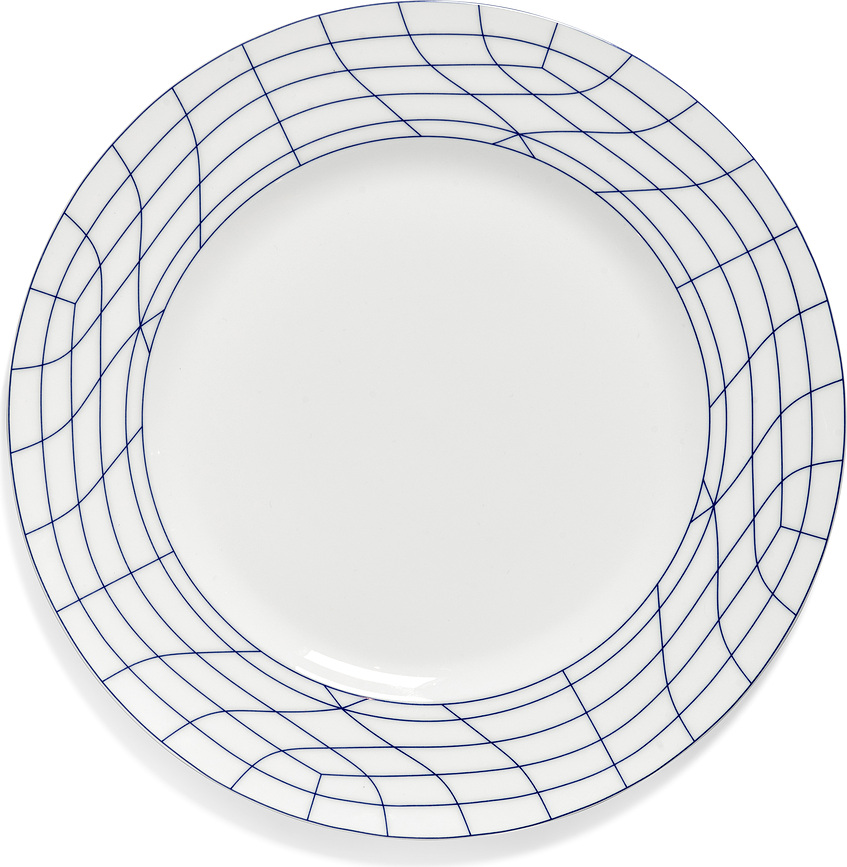 Nido Πιάτο Φαγητού, 29 cm, λευκό-μπλε