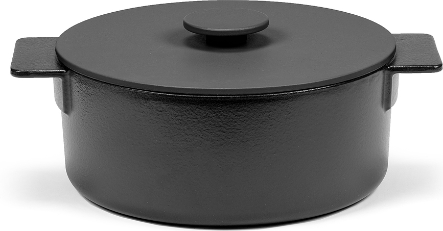 Olla Surface, 4,6 L, negra, Set de 2 piezas