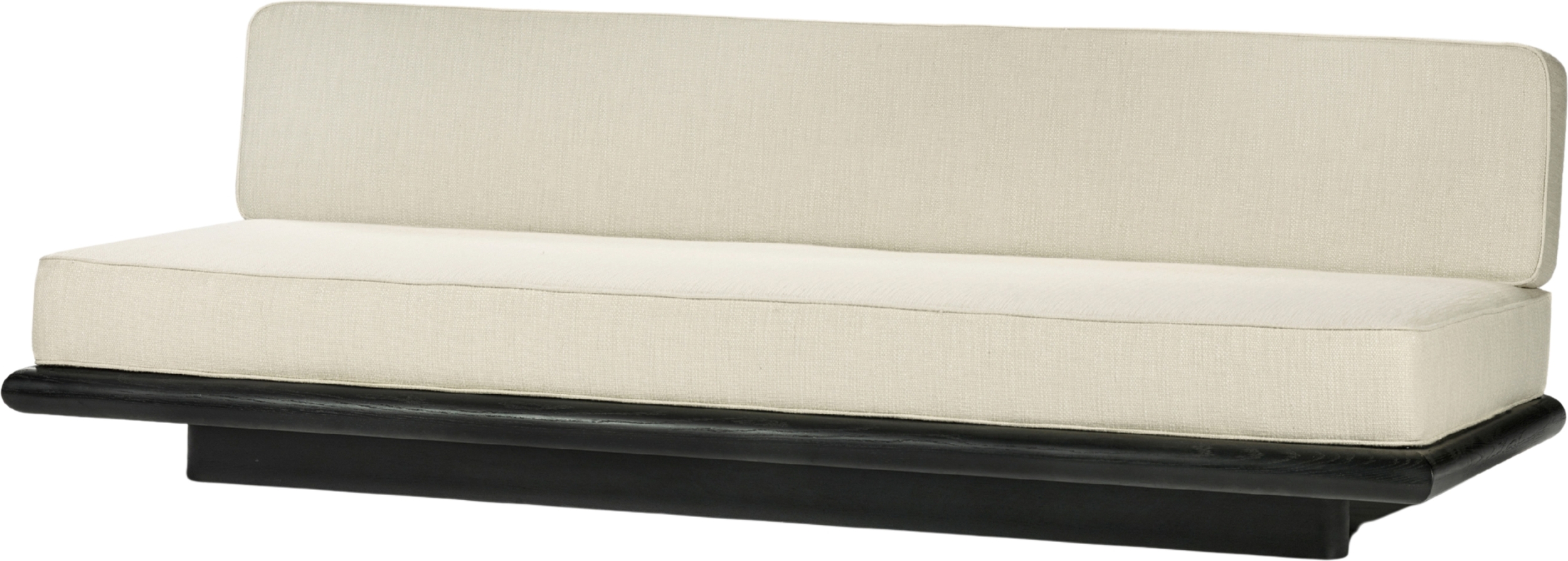 Ono Coco Sofa 234 cm, beige, schwarze Eiche