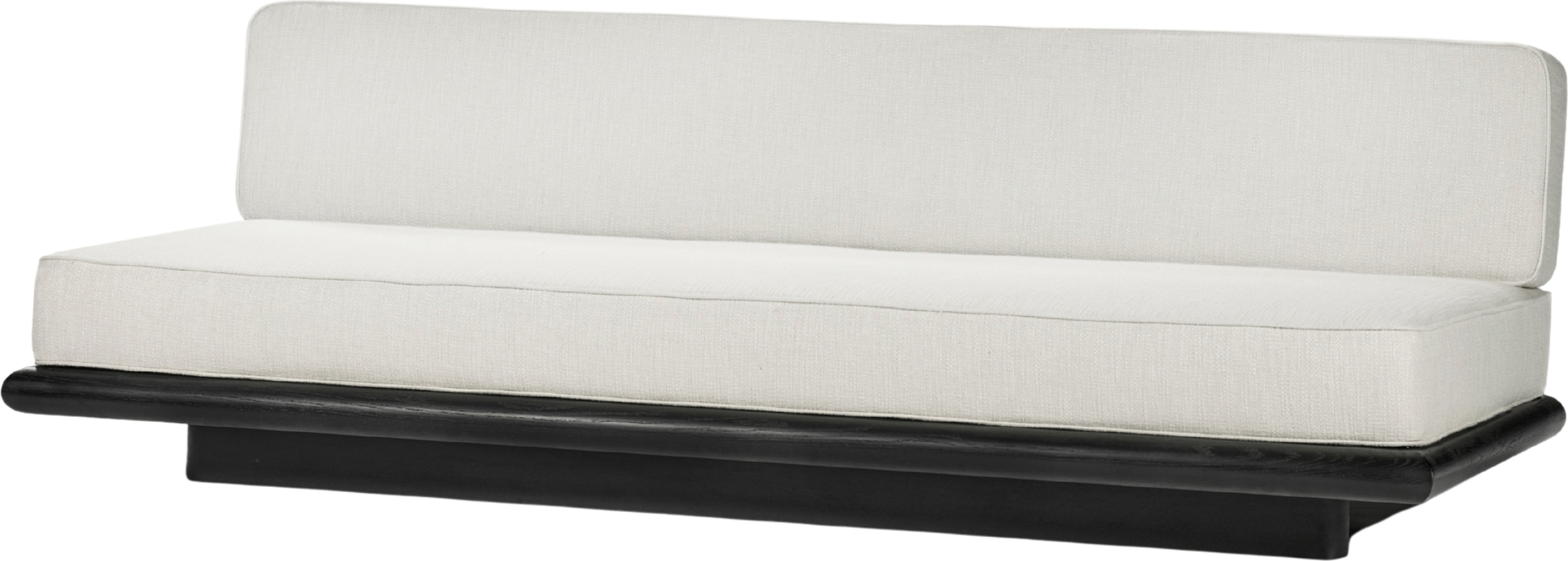 Ono Coco Sofa 234 cm, cremefarben, schwarze Eiche