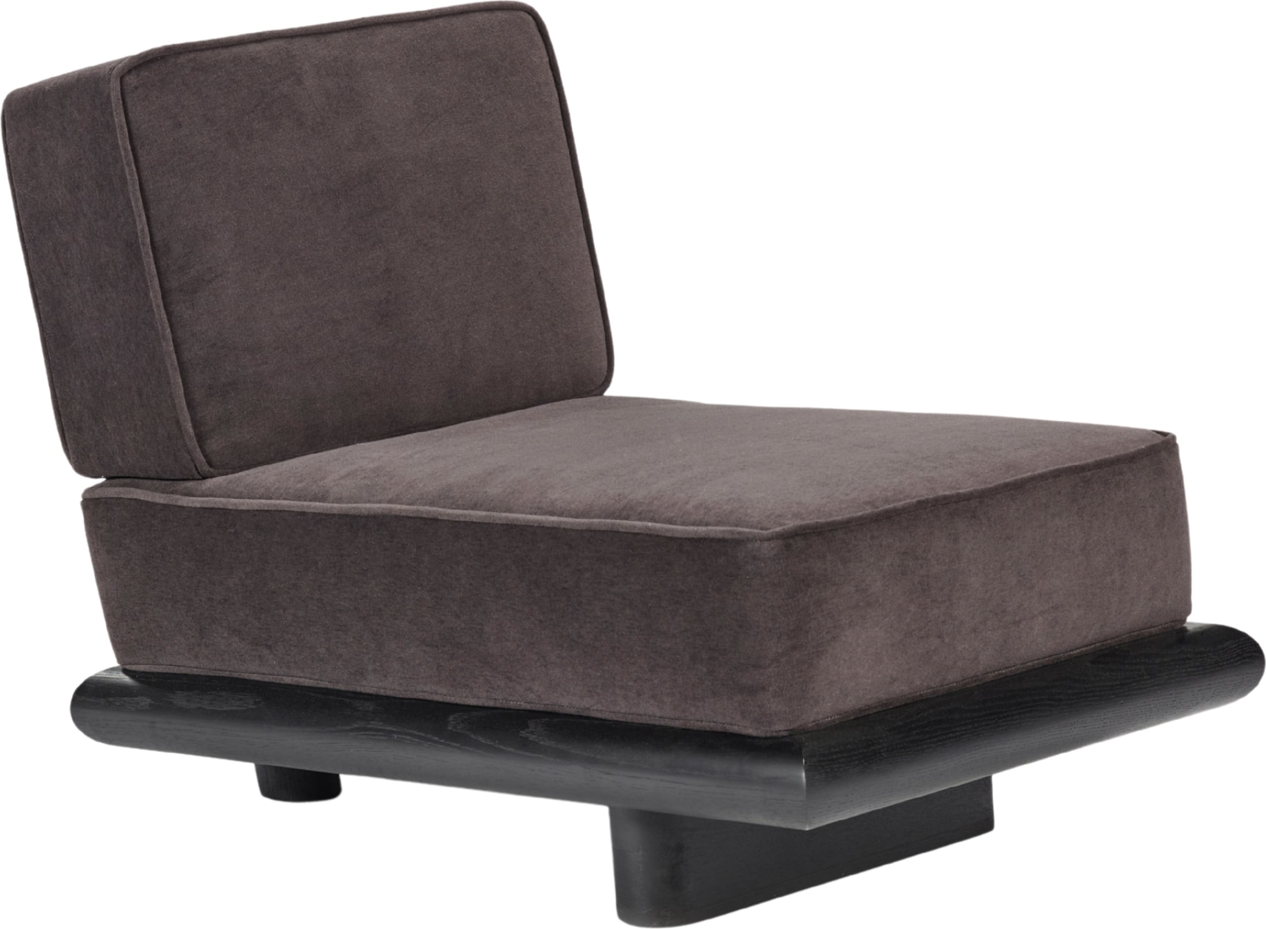 Ono Einsitzer Sofa 95 cm, dunkelbraun, Tulpenholz