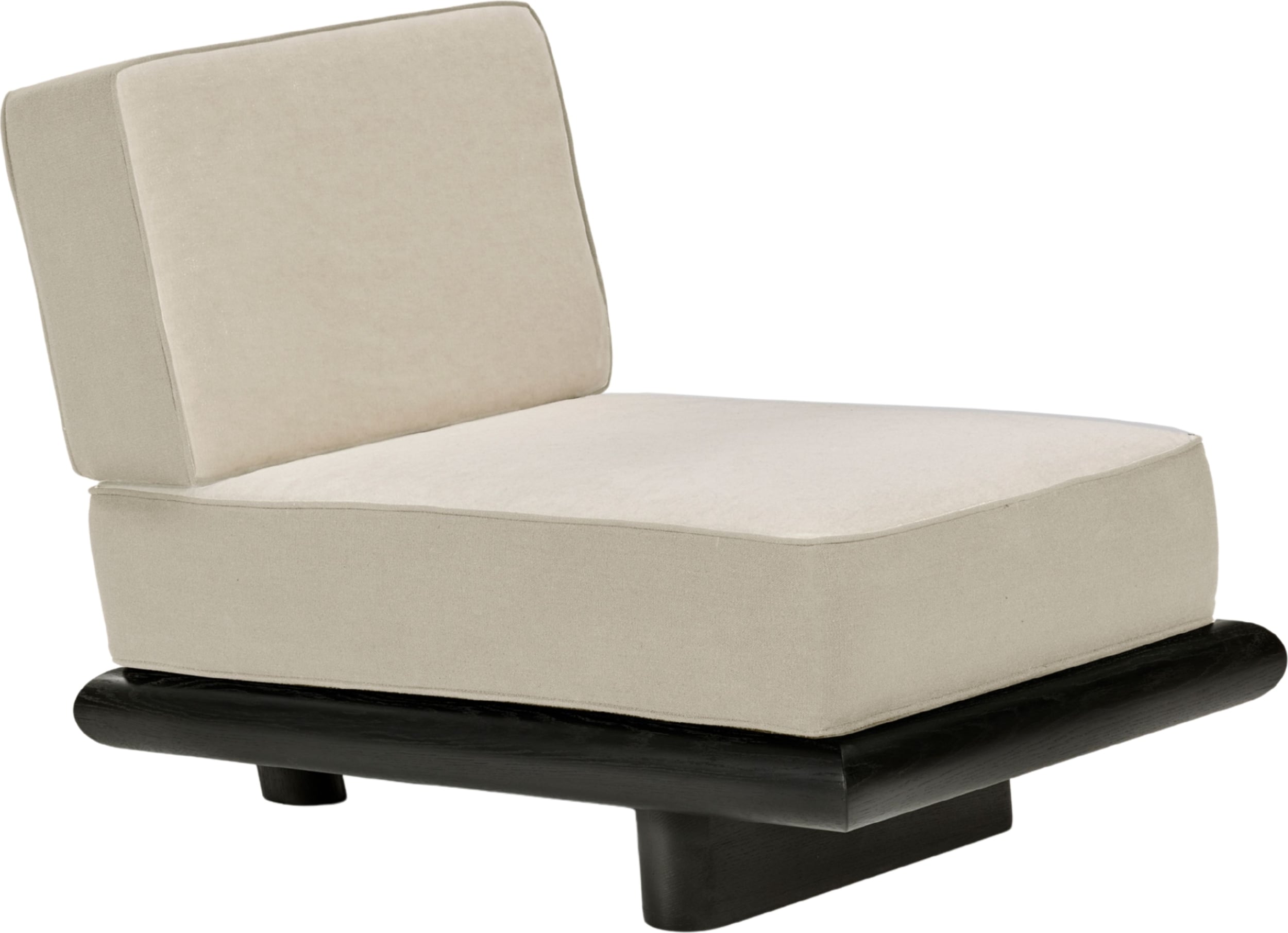 Ono Einsitzer Sofa 95 cm, hellgrau, Tulpenholz