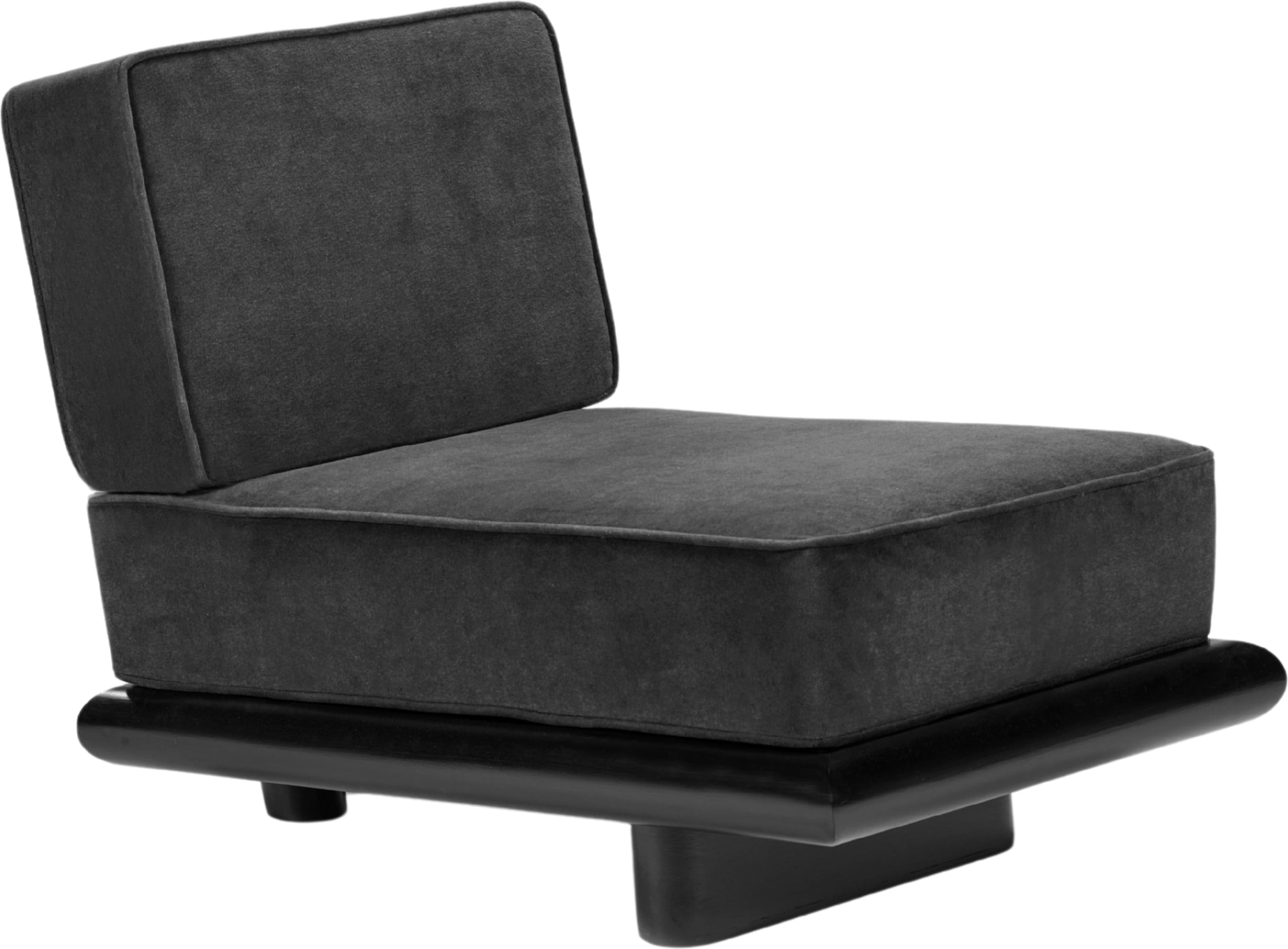 Ono Einsitzer Sofa 95 cm, schwarz, Tulpenholz