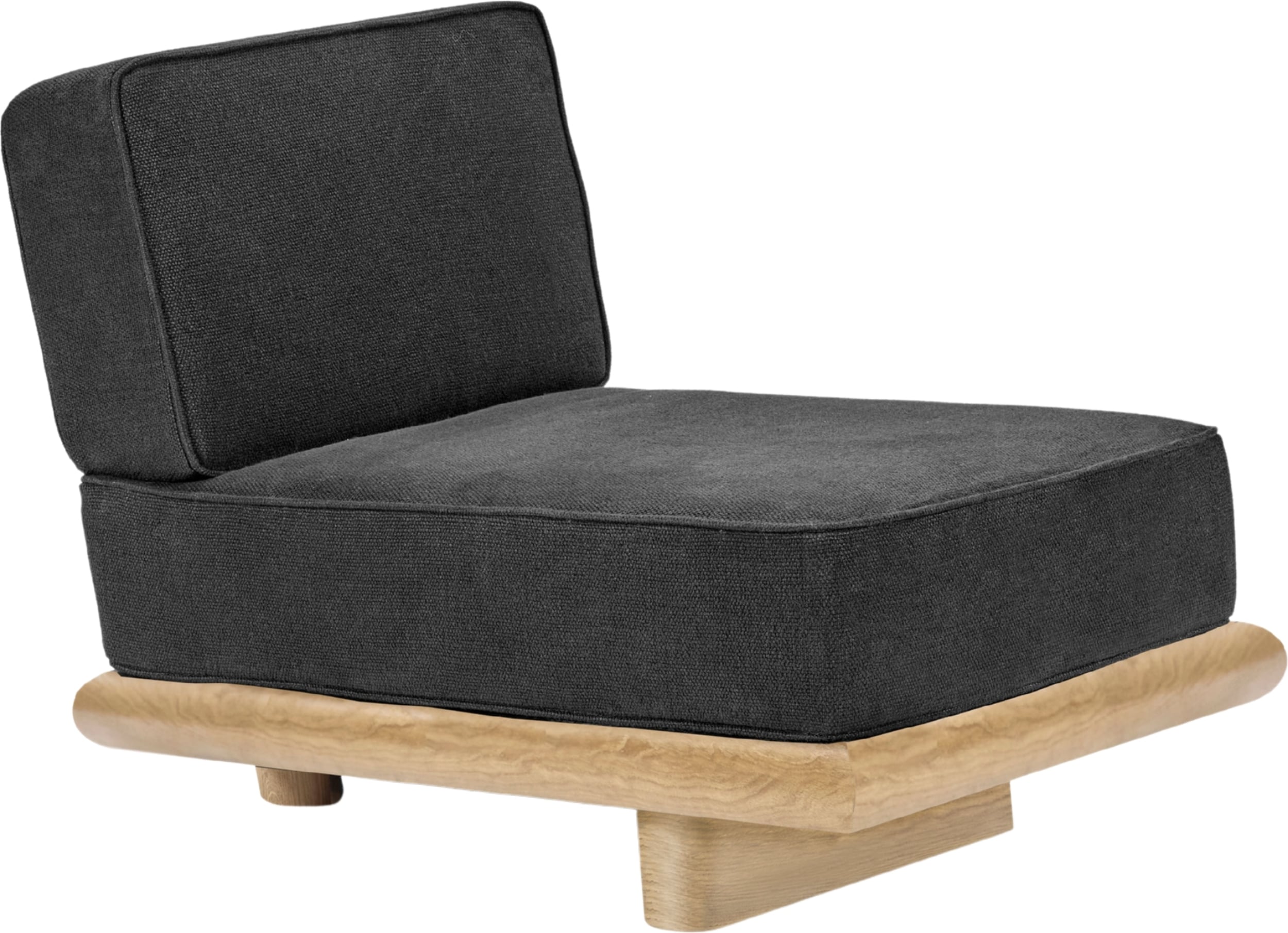 Ono Einzelsessel Licot 95 cm, schwarz, Eiche Natur