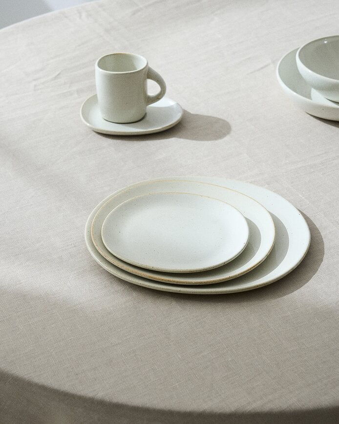 Out of Lines Assiettes à Dessert 18 cm, marron et noires, Lot de 2