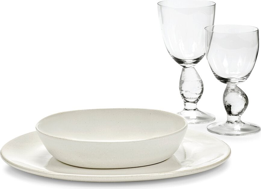 Out of Lines Assiettes creuses 18,5 cm, marron-noires, Lot de 2