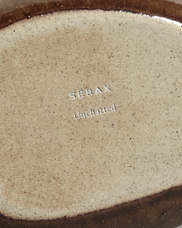 Out of Lines Assiettes Plates, 27,5 cm, marron et noir, Lot de 2