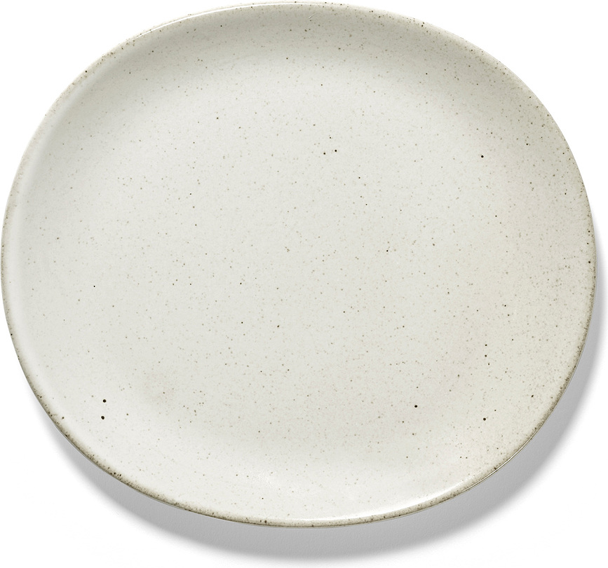 Out of Lines Desertni Krožnik, 18 cm, rjavo-črn