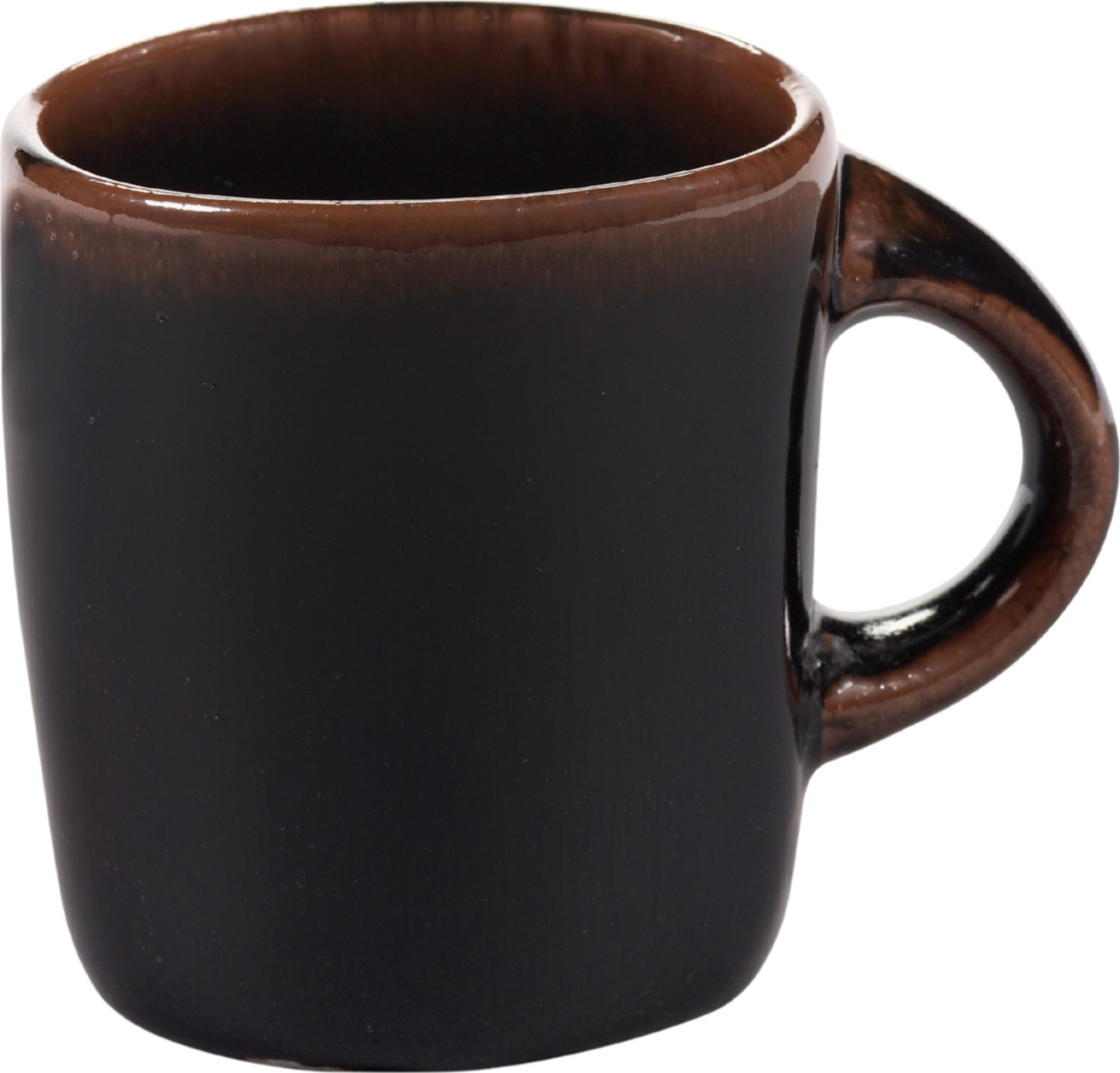 Keramik Becher Out Of Lines Kaffeetassen 220 Ml, Braun-schwarz, 2 St.
