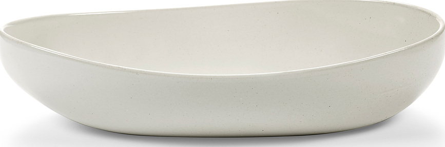 Out of Lines Ovale Serveerschaal, 36 cm, gebroken wit