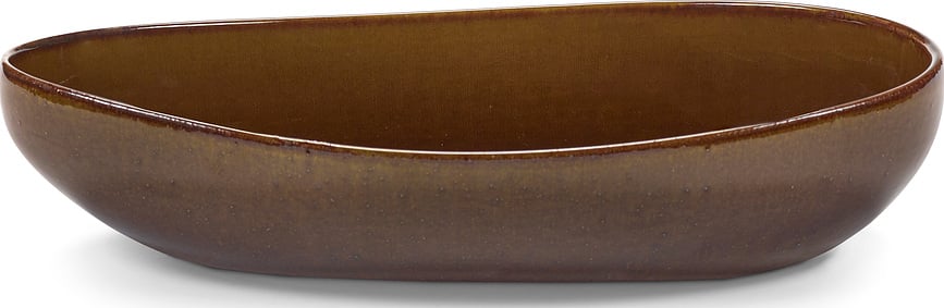 Out of Lines Πιατέλα Σερβιρίσματος, οβάλ, 36 εκ., καφέ