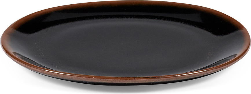 Out of Lines Πιάτο Γλυκού, 18 cm, καφέ-μαύρο