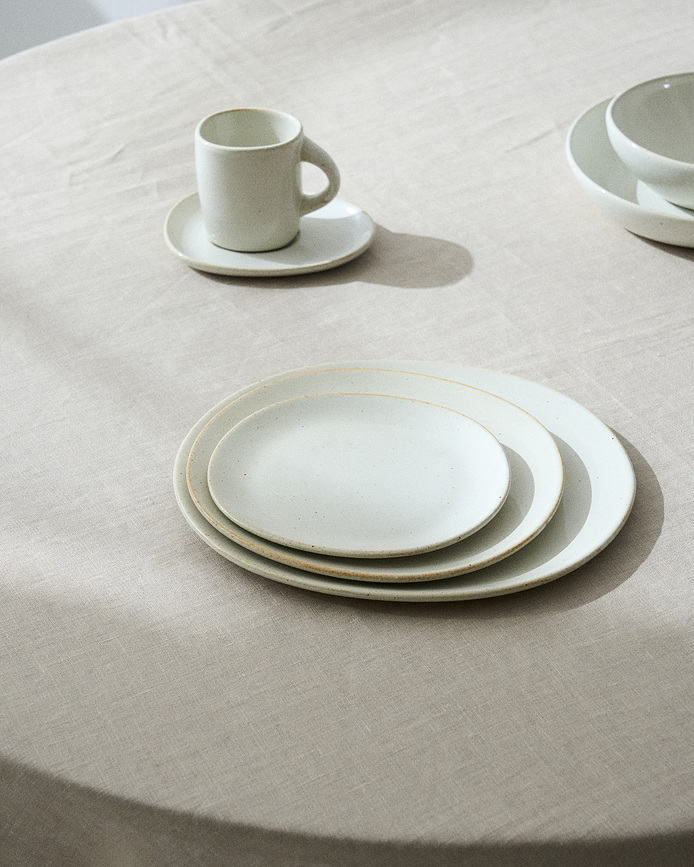 Out of Lines Πιάτο Γλυκού, 18 cm, καφέ