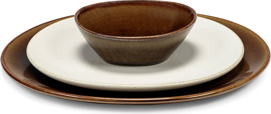 Out of Lines Πιάτο Πρωινού, 22,5 cm, καφέ-μαύρο