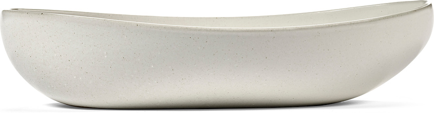 Out of Lines Plat de service ovale, 36 cm, marron et noir