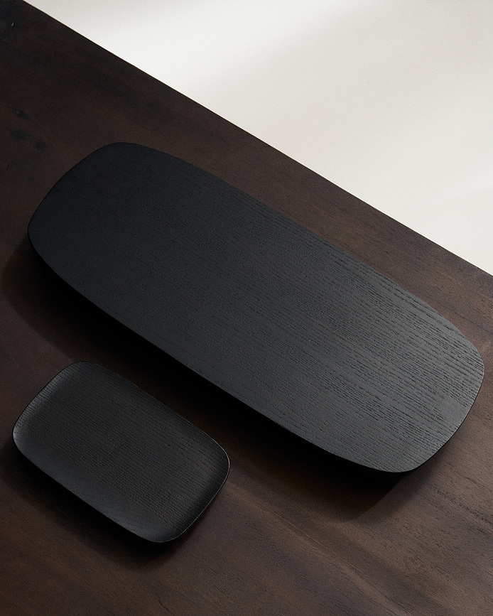 Out of Lines Plateau Décoratif, taille L, noir