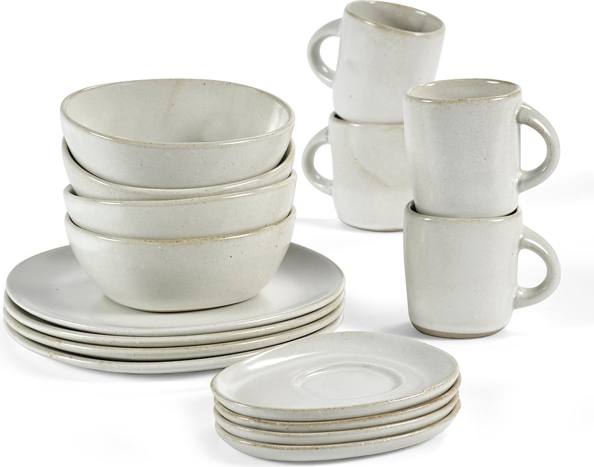 Out of lines Σετ Πρωινού, λευκό, Σετ 12 τεμαχίων