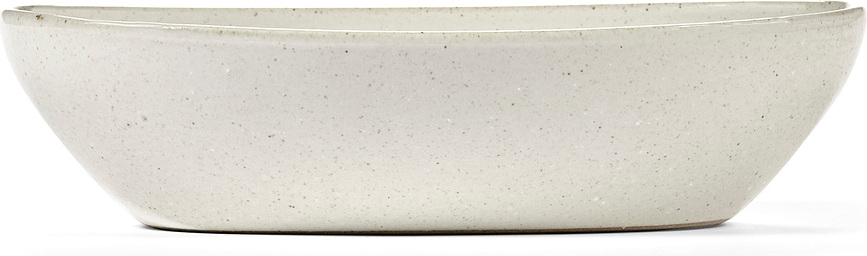 Out of Lines Skleda ovalna, 450 ml, umazano bela