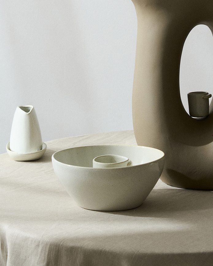 Out of Lines Skleda za serviranje, 25 cm, rjavo-črna