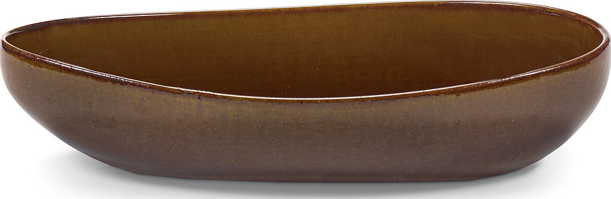 Out of Lines Zdjela za posluživanje ovalna 36 cm smeđa