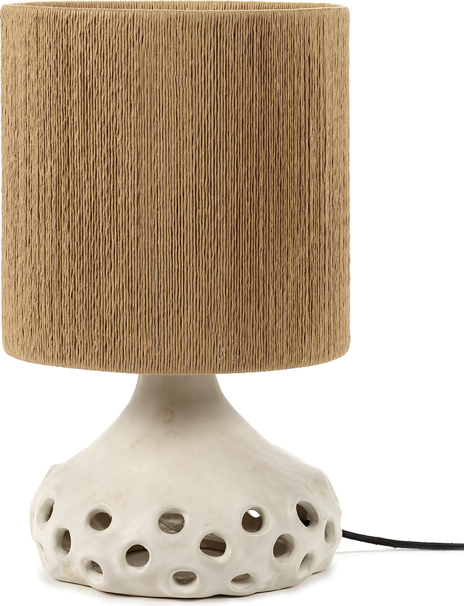 Oya 01 asztali lámpa, 42 cm, barna