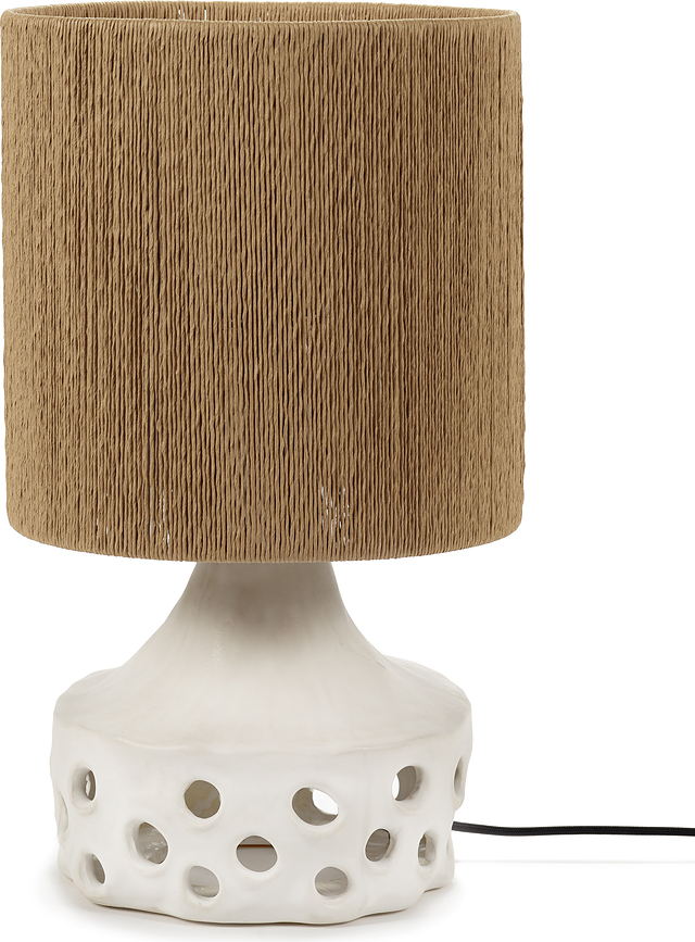 Oya 02 asztali lámpa, 42 cm, barna