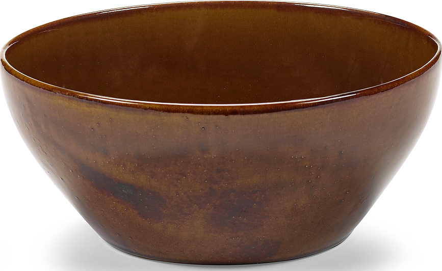 Pasniegšanas bļoda Out of Lines, 25 cm, brūna