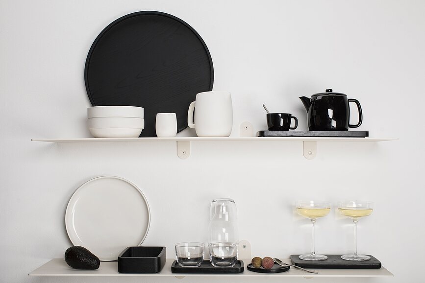 Passe-partout Bols 6 cm, blanc mat, lot de 6