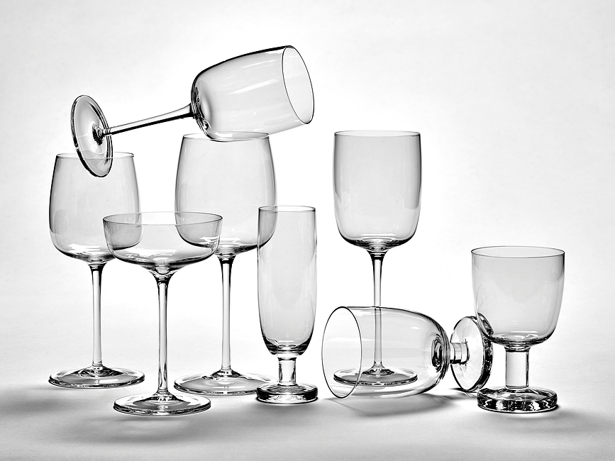 Passe-partout Curved Ποτήρι Κρασιού, κόκκινο, 450 ml