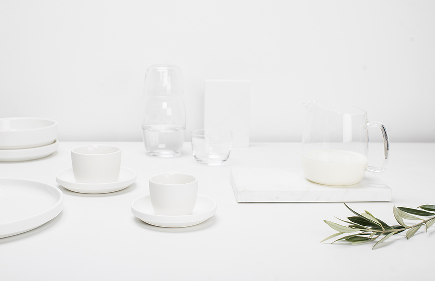 Passe-partout Skleda, 18 cm, bela mat