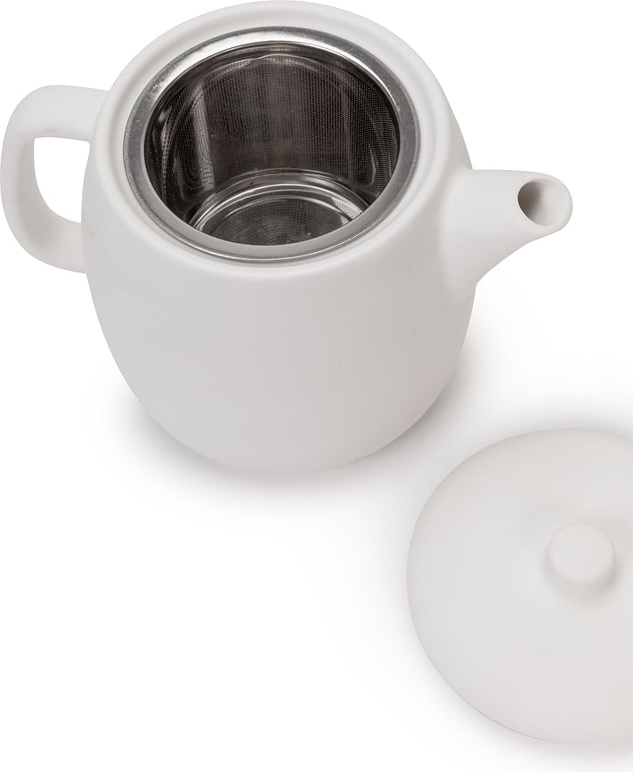 Passe-partout Théière, 900 ml, blanche, émaillée