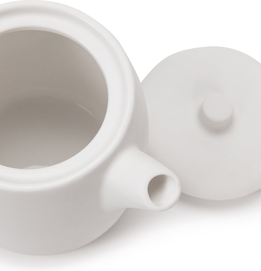 Passe-partout Théière, 900 ml, blanche, émaillée