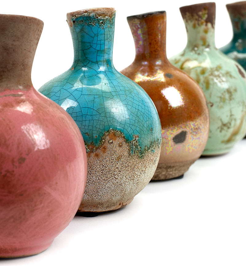 Pastels Vases, 12 cm, Lot de 10