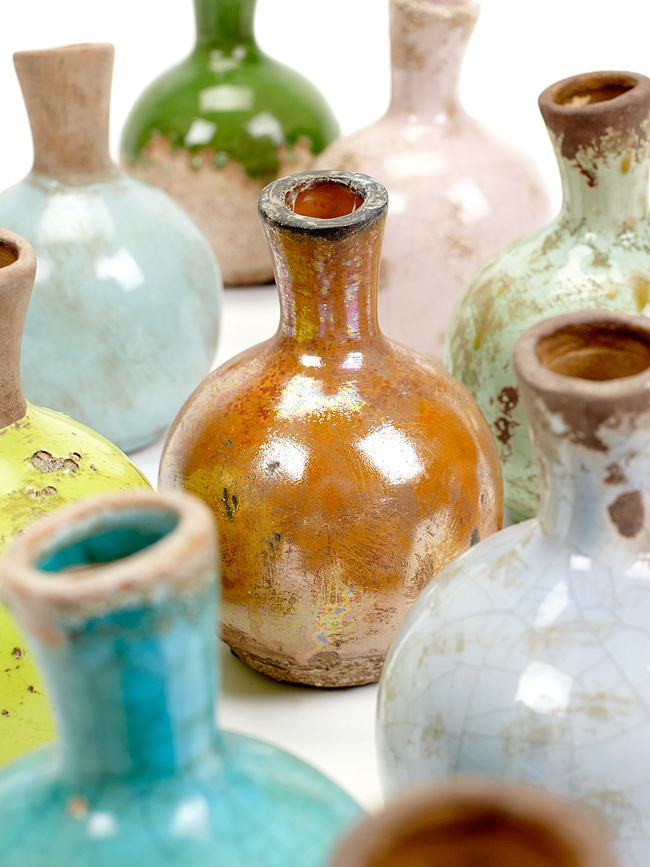 Pastels Vases, 12 cm, Lot de 10