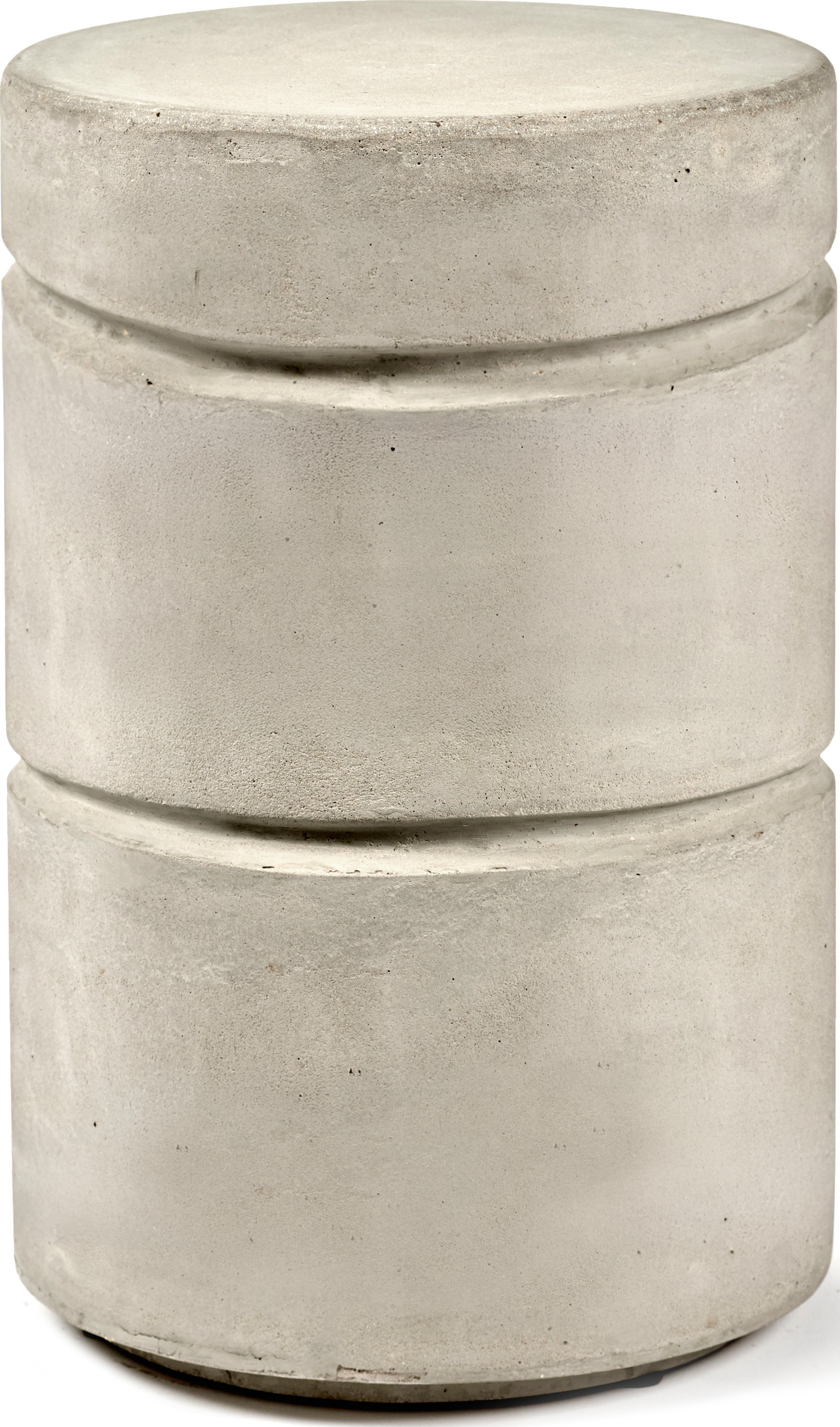 Pawn Hocker und Beistelltisch rund, Beton