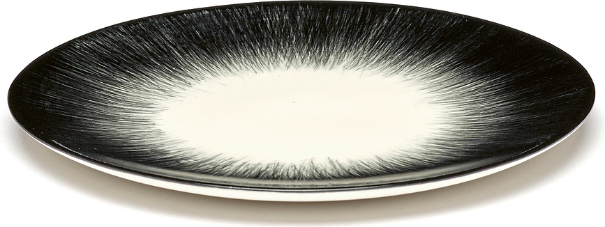 Piatto da dessert Dé 14 cm bianco e nero