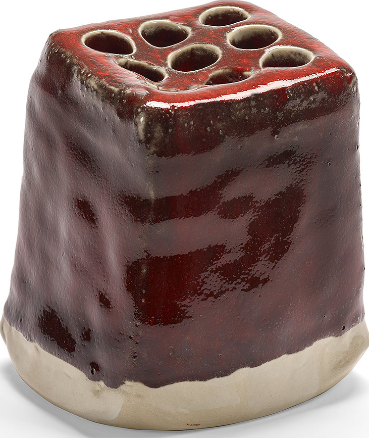 Pique-Fleurs Βάζο διακοσμητικό, 11 cm, κόκκινο