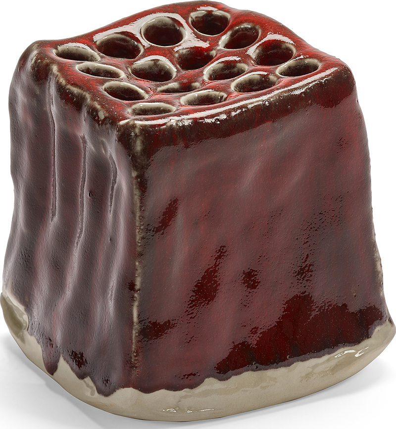 Pique-Fleurs Vase 14 cm, red