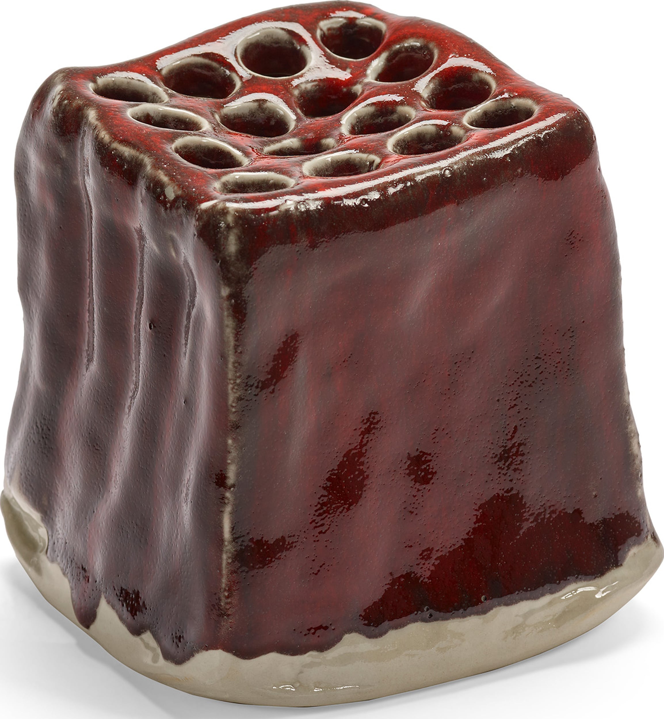 Pique-Fleurs Vase 14 cm, rot