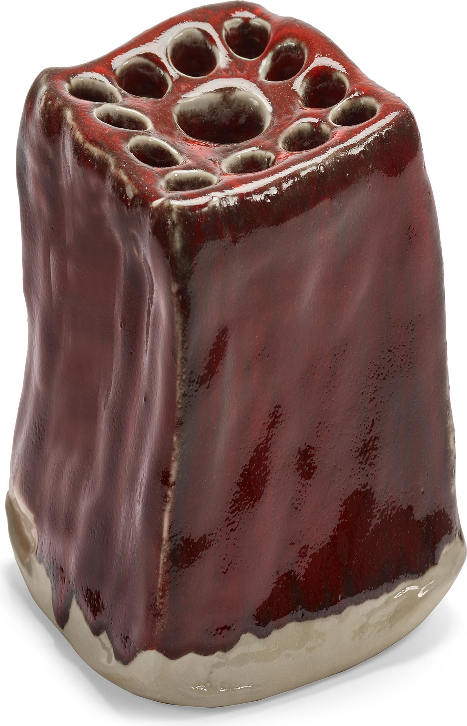 Pique-Fleurs Vase 21 cm, rot