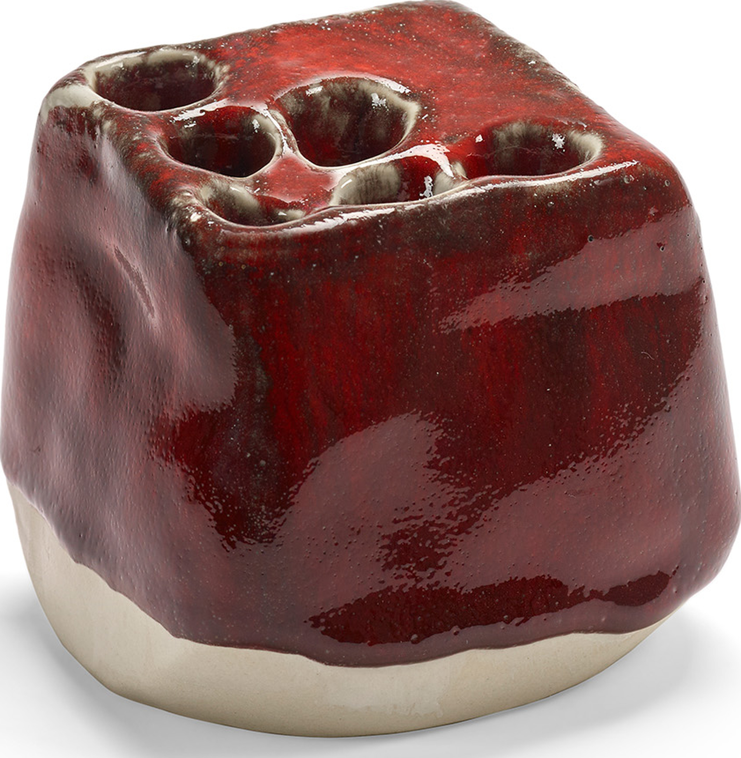 Pique-Fleurs Vase 8 cm, rot