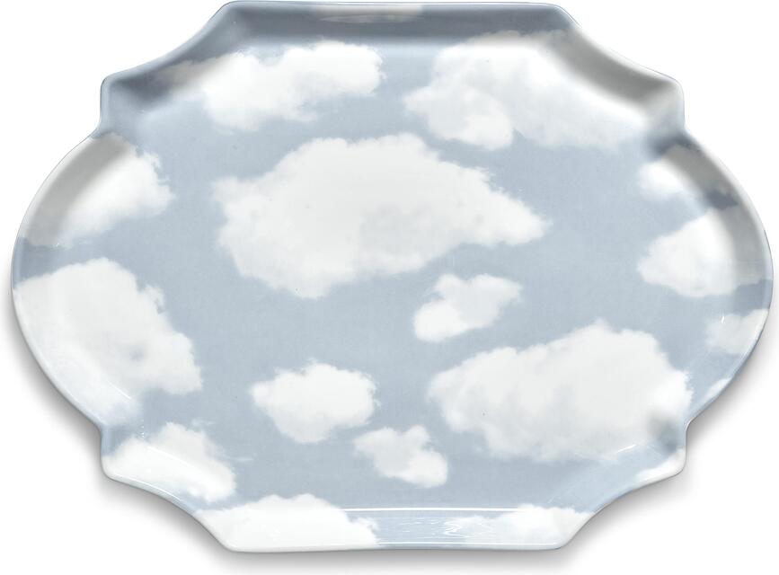 Plat de service Les Objets Mouleversants, bleu clair