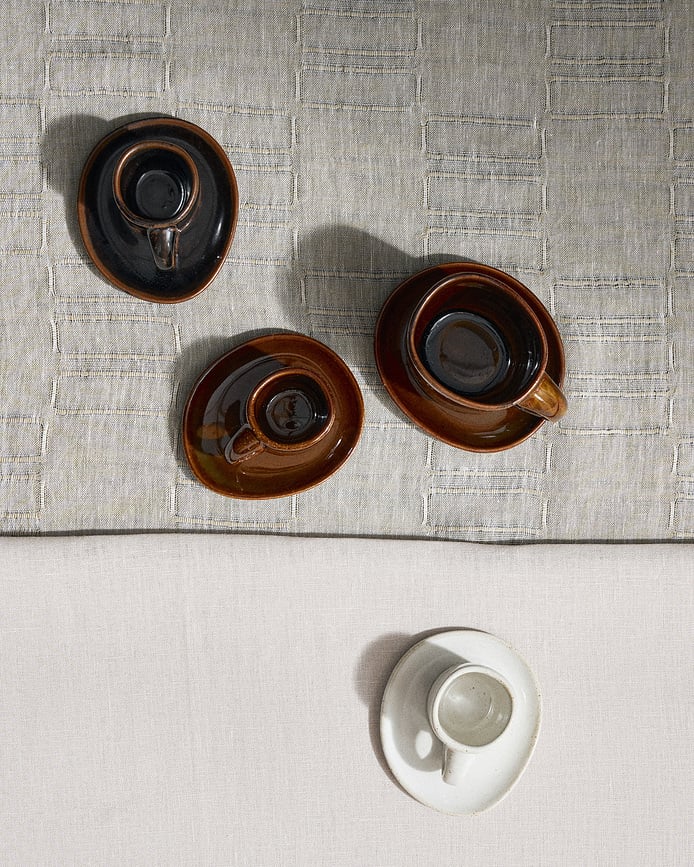 Plato para Taza Out of Lines, 15 cm, blanco roto