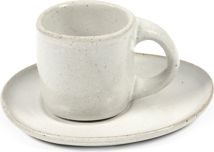 Platillo para taza de espresso Out of Lines, 12 cm, marrón y negro