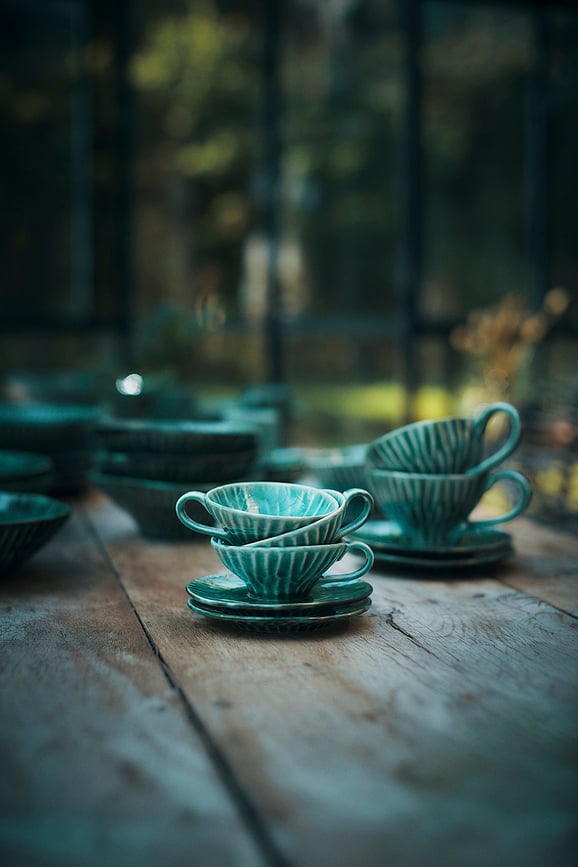 Platillo para Taza de Espresso Verde Lanza, 12,5 cm