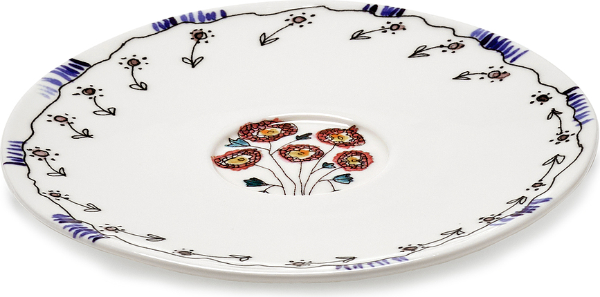 Platillo Midnight Flowers Blossom Milk, para taza de té, 16 cm