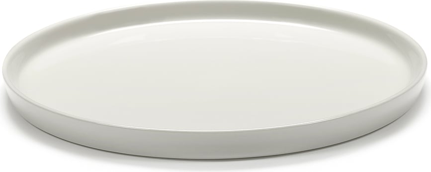 Plato Cena, con borde alto, 26 cm, marfil