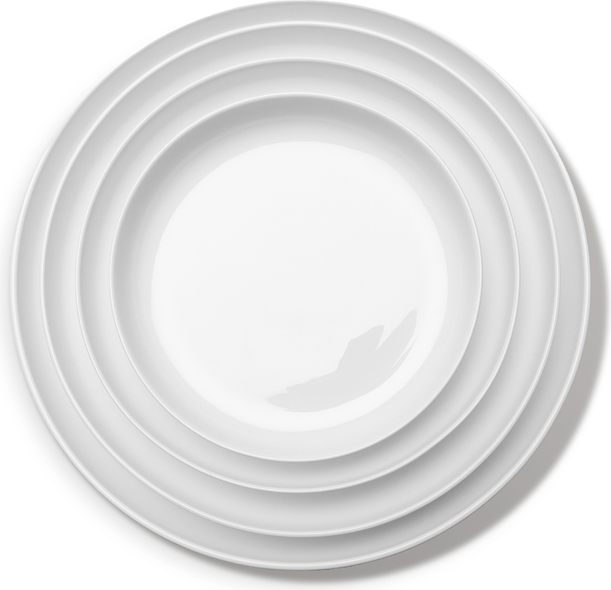 Plato de desayuno esmaltado Base, 20 cm, blanco