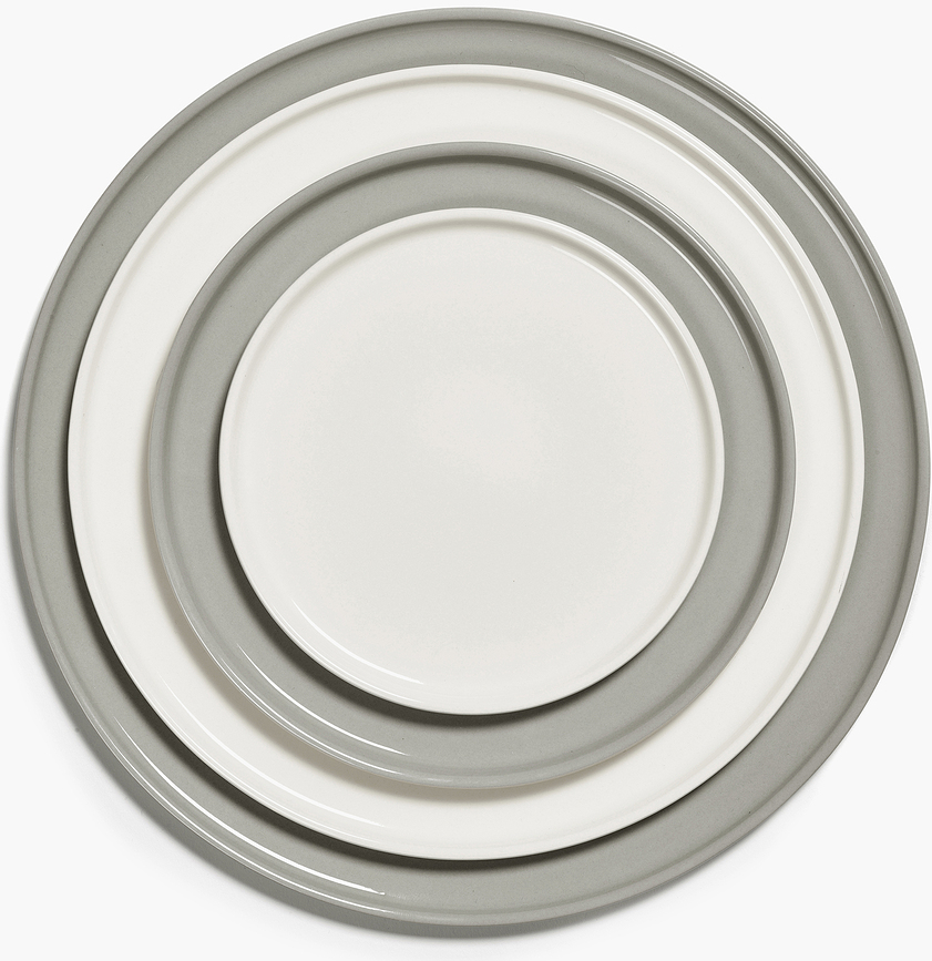 Plato de Desayuno Cena, 22 cm, marfil